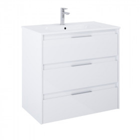 Мебел Unik (базов модул с три чекмеджета и умивалник)-Glossy White