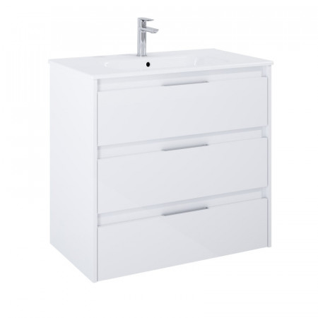 Мебел Unik (базов модул с три чекмеджета и умивалник)-Glossy White