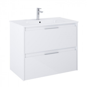 Мебел Unik (базов модул с две чекмеджета и умивалник)-Glossy White