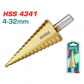 Степенчато свредло TOTAL, HSS, Ø 4 - 32 мм