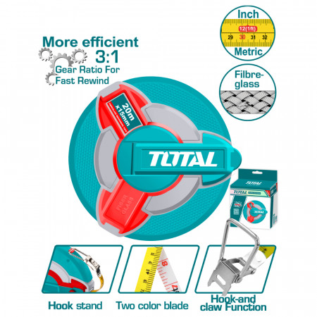 Ролетка геодезическа TOTAL INDUSTRIAL