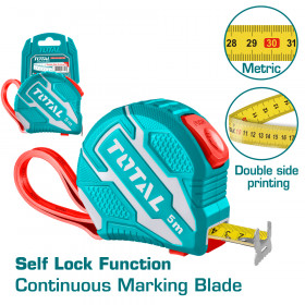 Ролетка метрична TOTAL, Self Lock, ABS