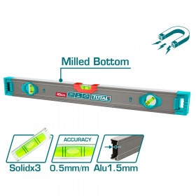 Нивелир с три либели TOTAL INDUSTRIAL