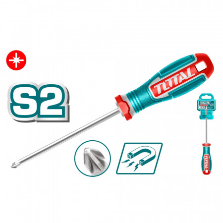 Отвертка, намагнетизирана с държач TOTAL INDUSTRIAL, PZ