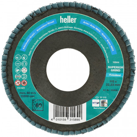 Ламелна шайба за INOX, HELLER Superior Grind