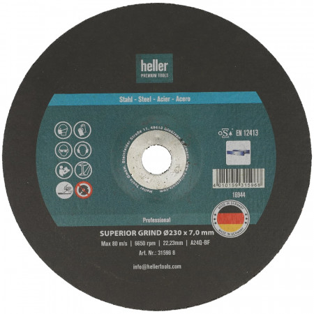 Диск за шлайфане на метал HELLER Superior Grind