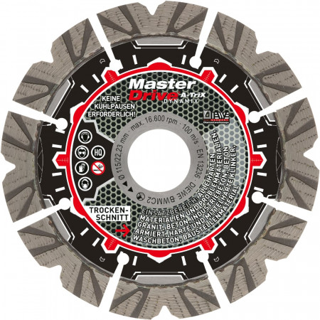 Диамантен диск за рязане DIEWE Master Drive A-TriX DynamiX