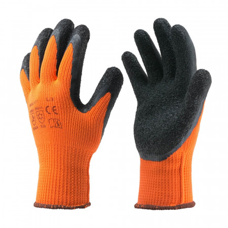 Работни ръкавици, зимни, Latex, оранжеви