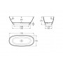 Свободностояща вана от Stonex®, включва click-clack клапа и сифон