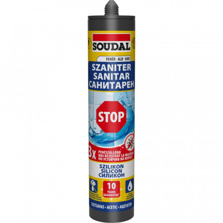 Санитарен силикон STOP, SOUDAL, 280 ml